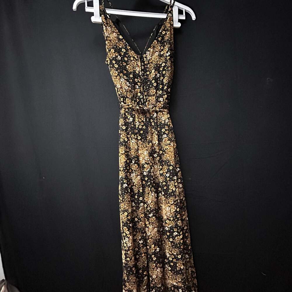 Premier Amour Floral Print Sleeveless Maxi Dress with Tie Waist - Picture 9 of 11